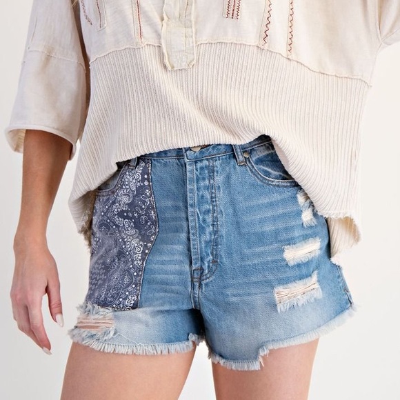 easel Pants - E3 new nwt easel jean shorts washed denim small medium large